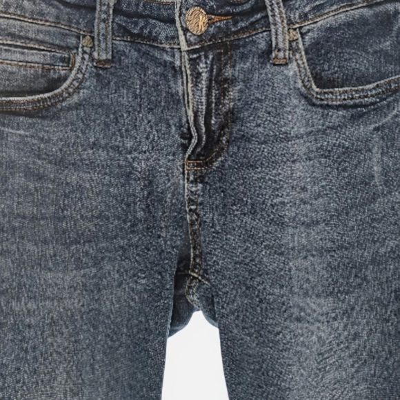 KUT Catherine Ankle Straight Jeans Sz 4 Dark Wash Raw Hem - Picture 3 of 12